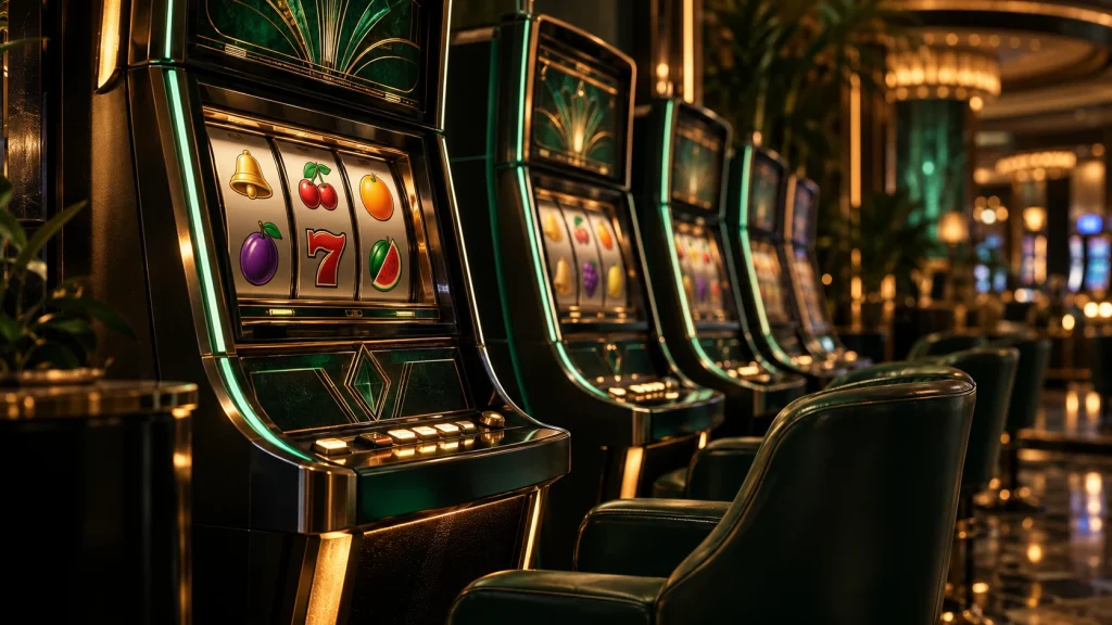 Row of slot machines